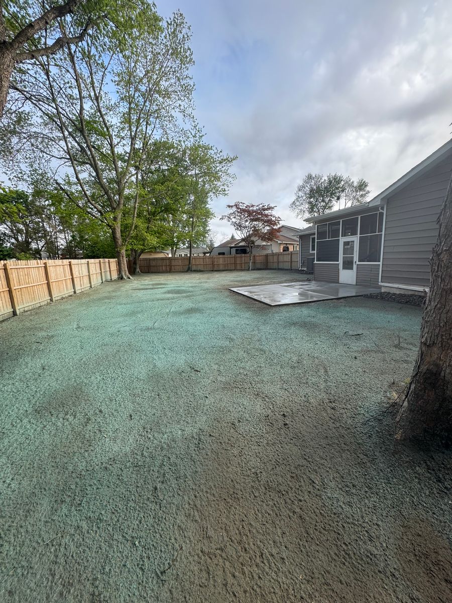 Hydro-seeding and sod installation for Caliber Construction & Excavation in Smyrna, DE