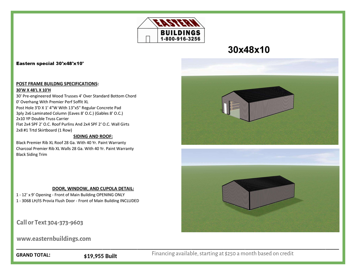 Pole Barn Construction for Eastern Buildings in Parkersburg, WV