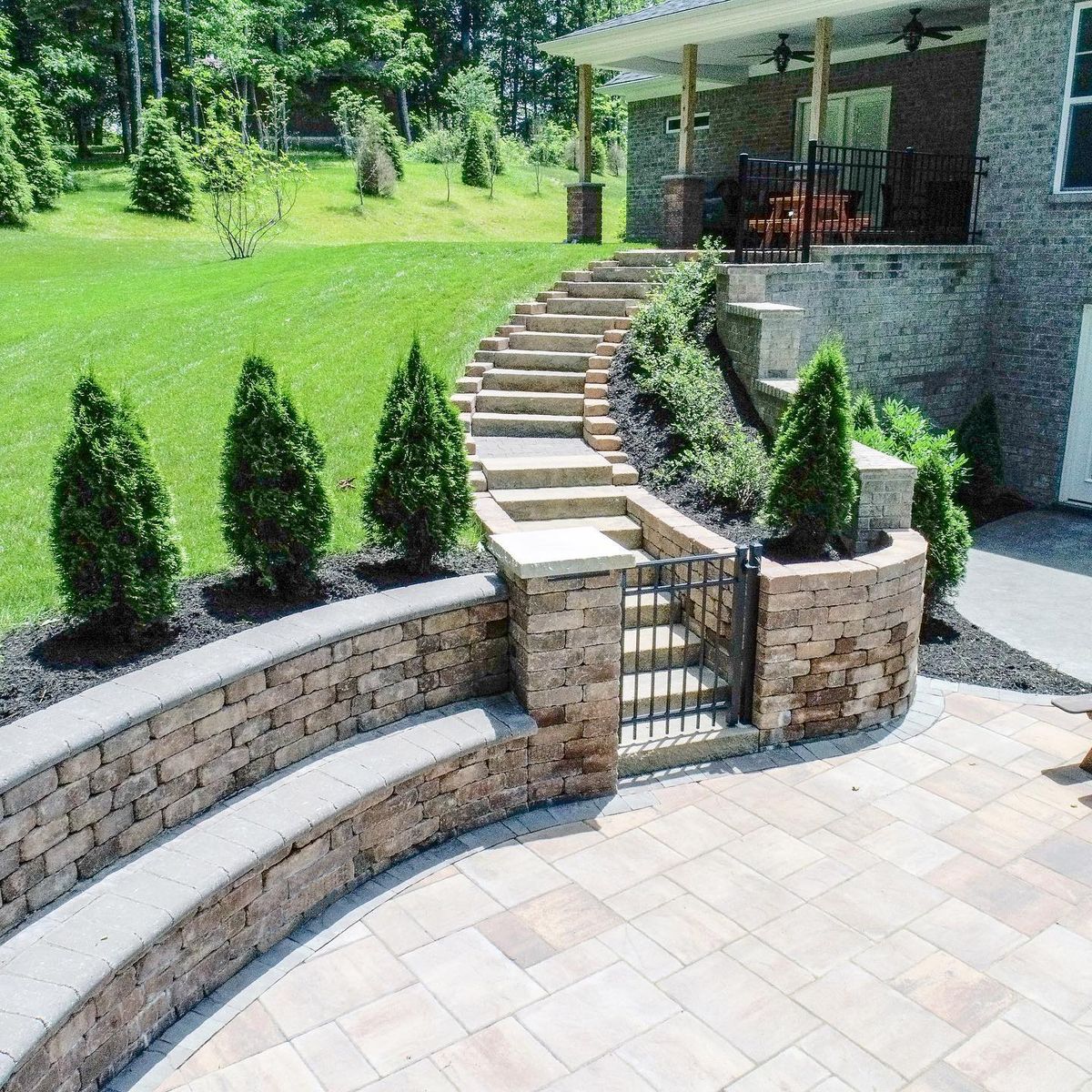 Retaining Wall Construction for Lamb's Lawn Service & Landscaping in Floyds Knobs, IN