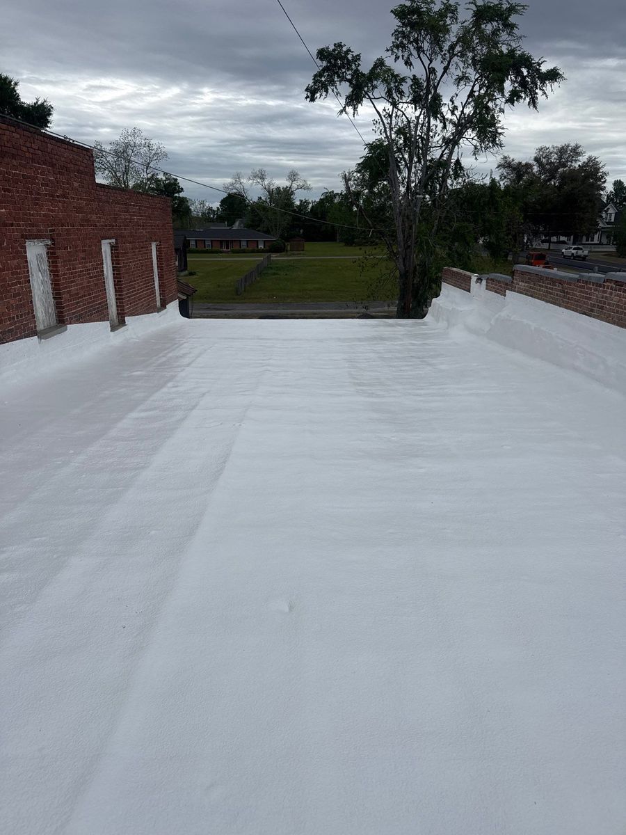Commercial SPF Roofing Install for Hart Roofing and Insulation in Atlanta, GA