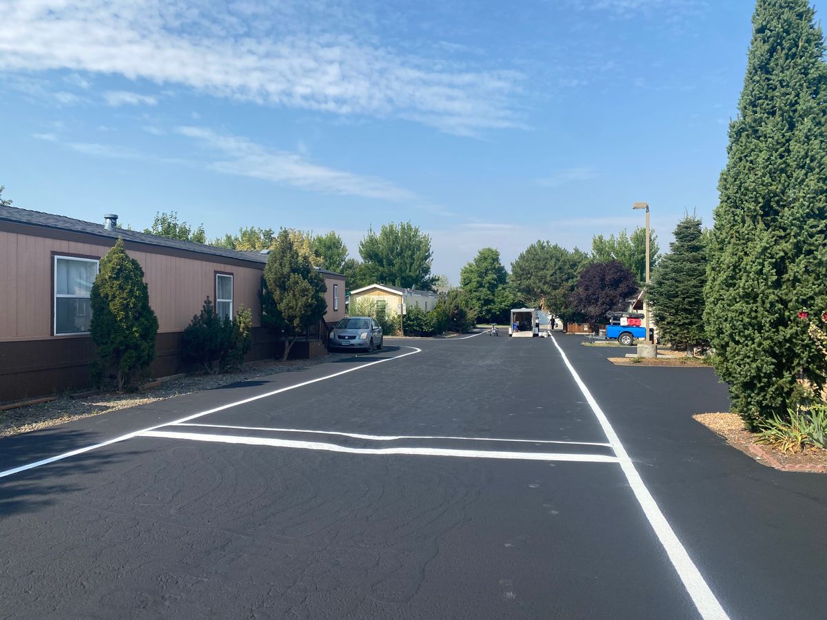 Line Striping for Pacific Sealcoating in Plainview, OR