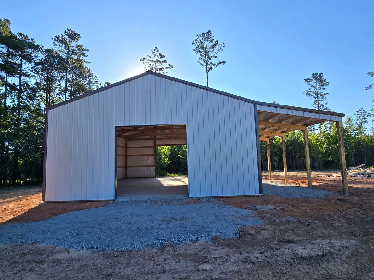 Pole Barn Construction for A Carpenter's Son in Williamson, GA