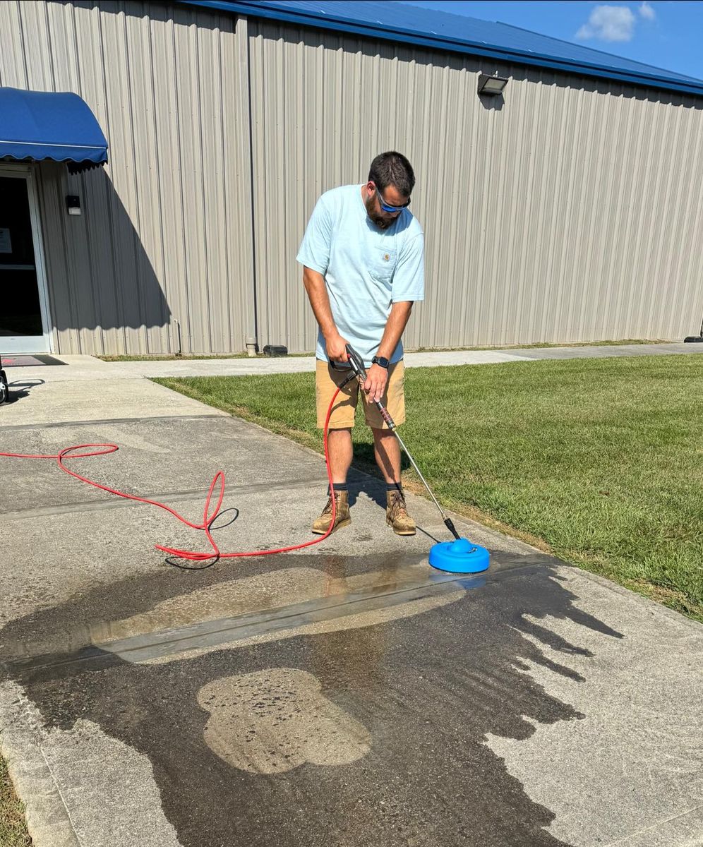 Pressure Washing for Hale’s Hydroseeding in London, KY