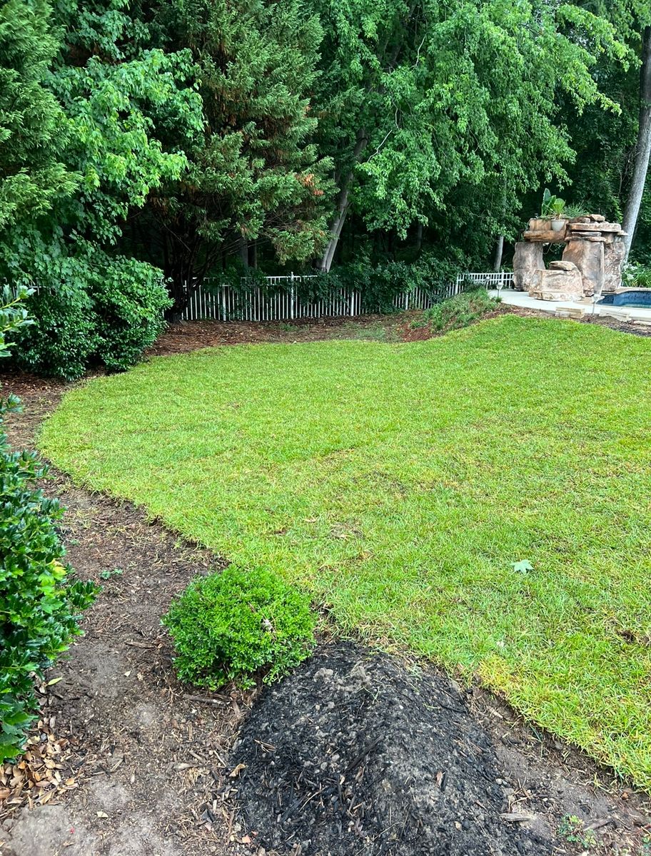 Sod installation for Paul's Lawn Care and Pressure Washing in Wilson, NC