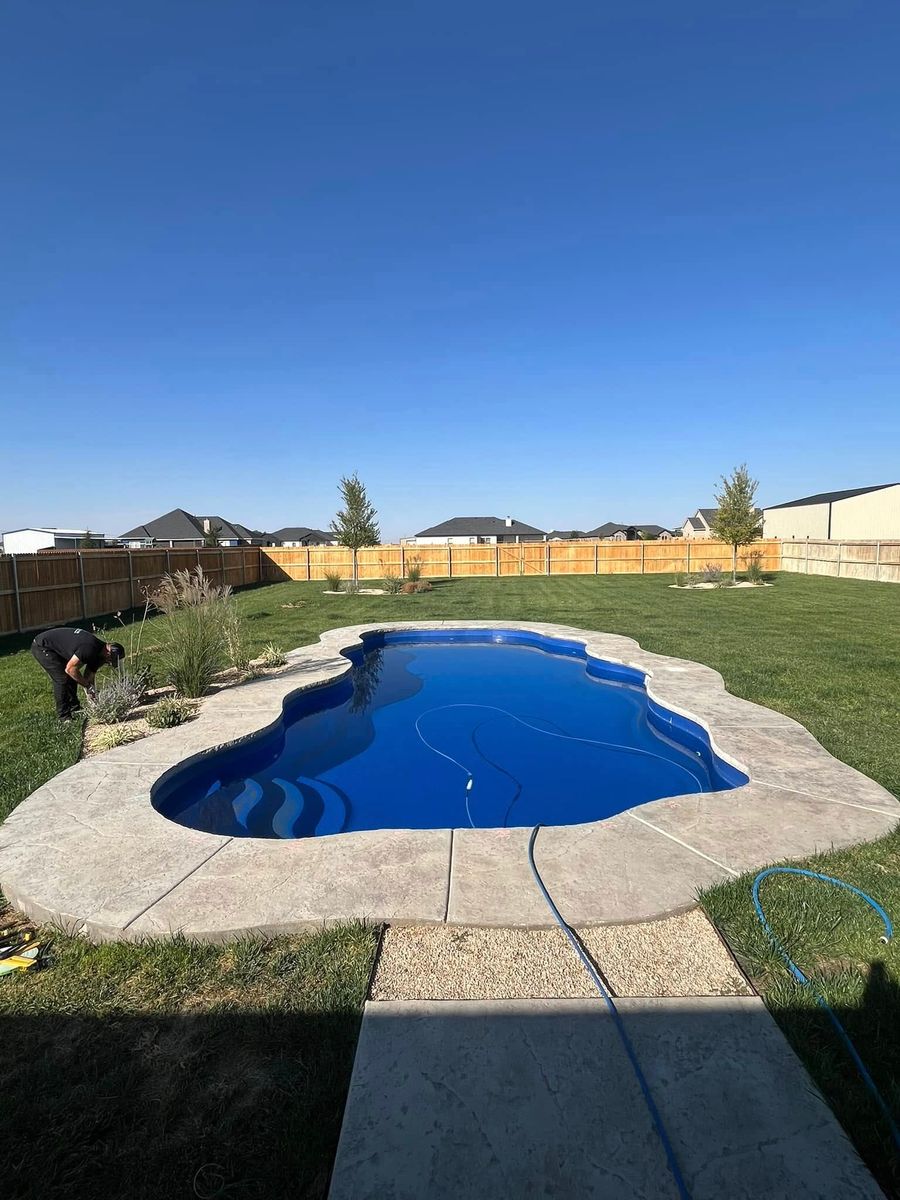 Custom Pool Construction for Cole Landscaping & Pools, LLC in Amarillo, TX