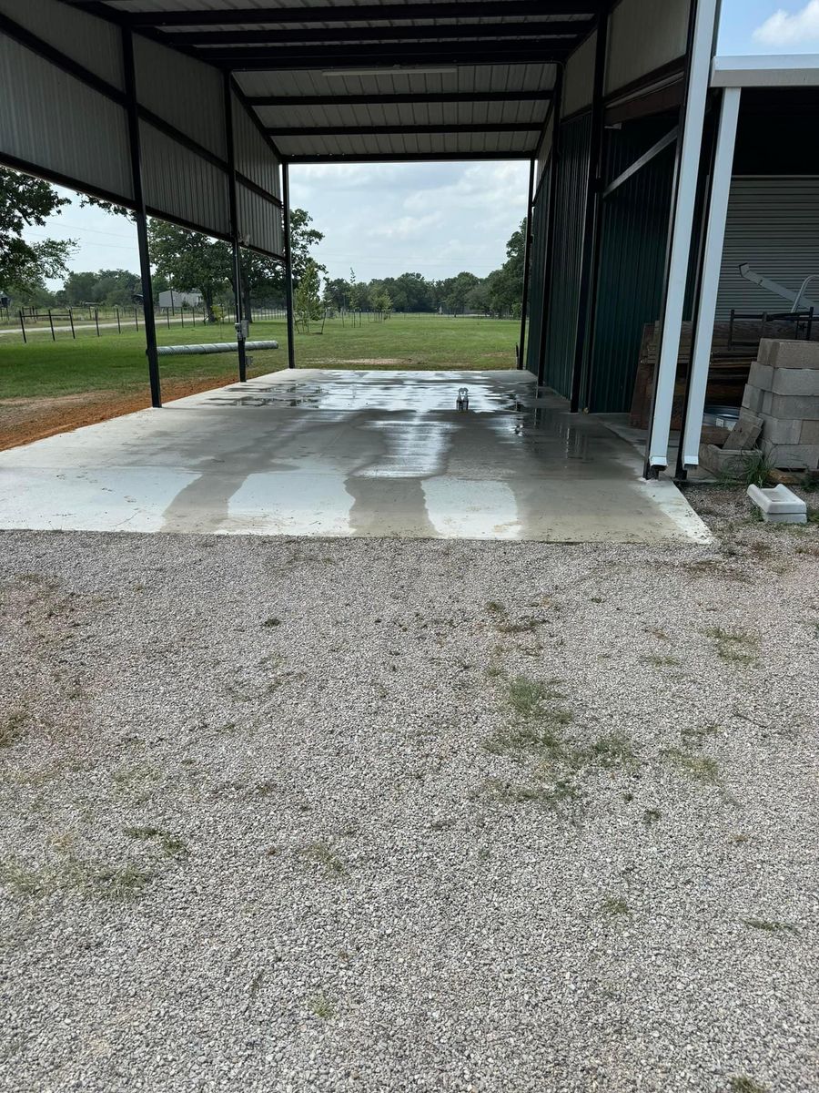 Metal Building Foundation Construction for 4L Concrete Solutions LLC in Bryan-College Station, TX