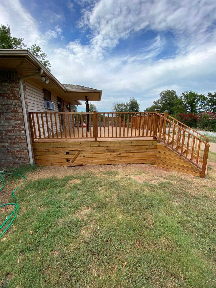 porch Installation for A’Hearn Construction  in Prague, OK