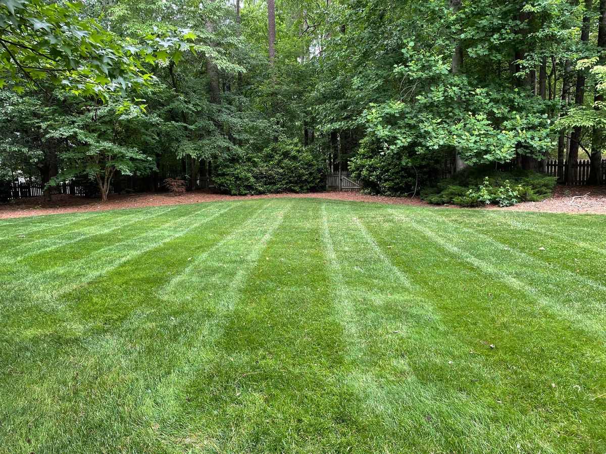 Mowing for Green Works Landscaping in Raleigh, NC