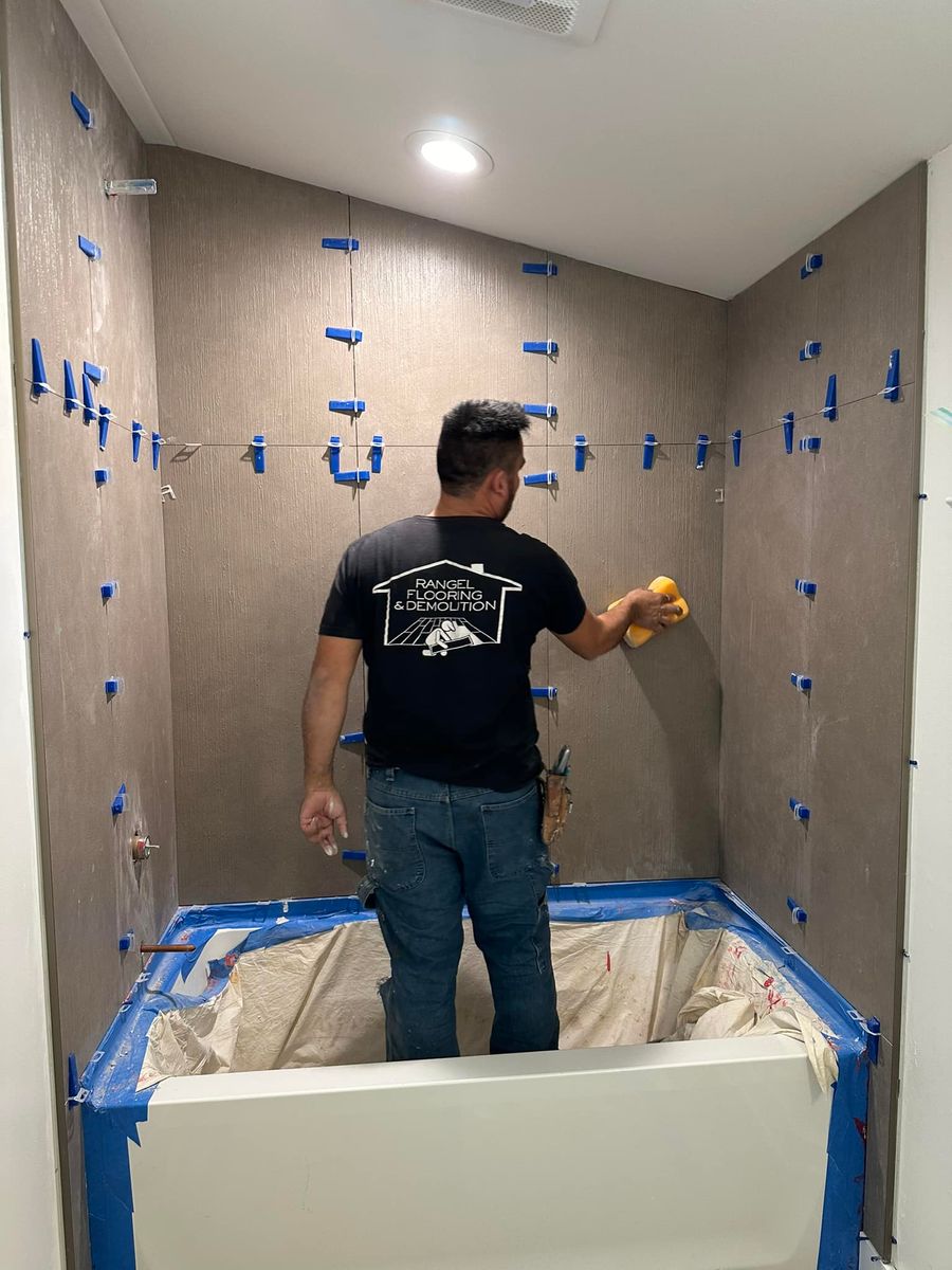Bathroom Tiling Installation for Rangel Flooring & Demolition LLC in Raleigh, NC