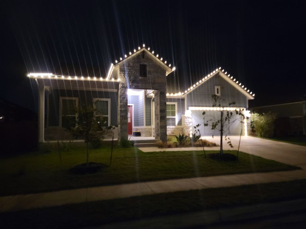 Holiday Light Installation for Green Pastures Lawn Care in Bastrop, TX