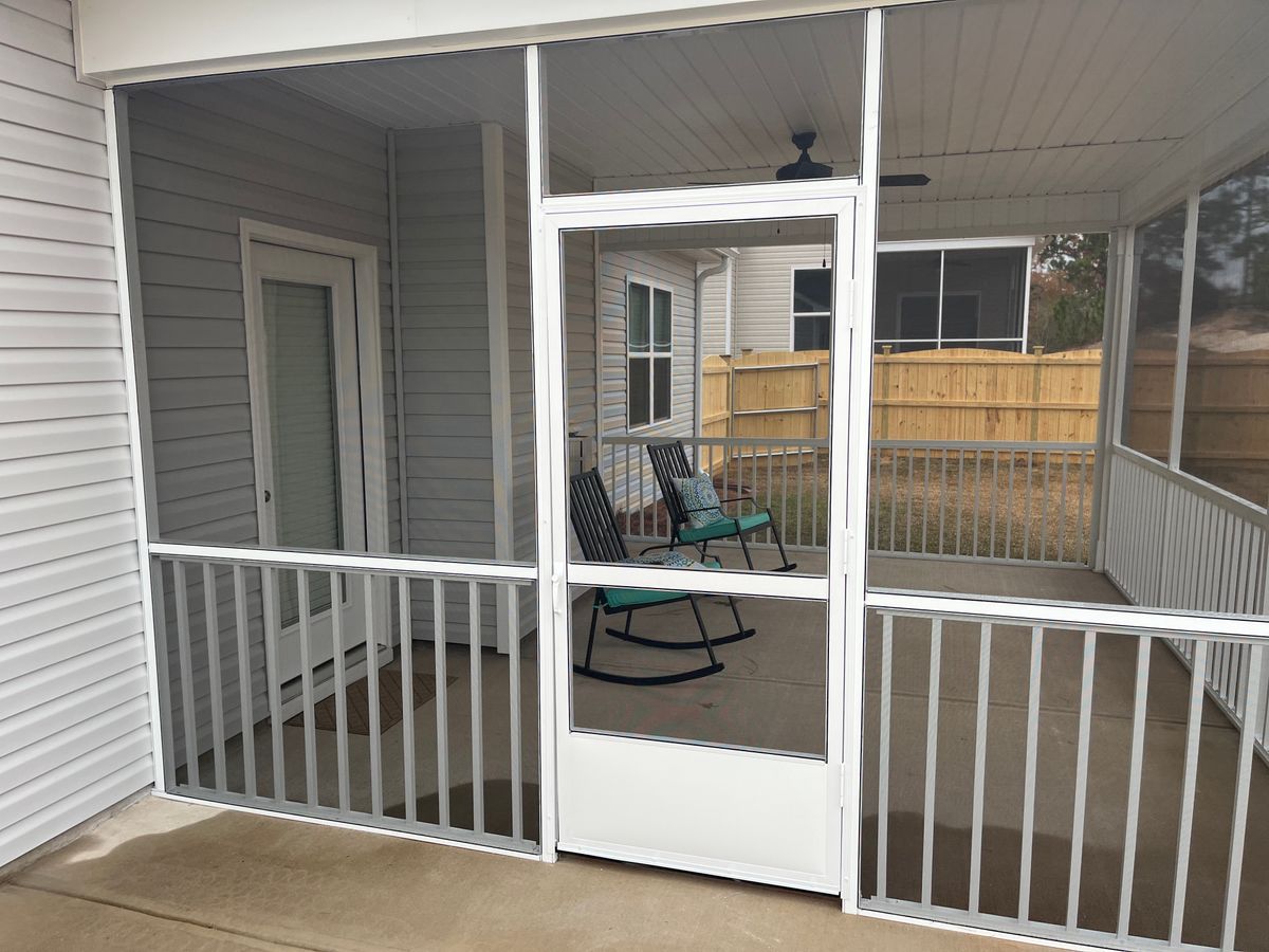 Screen Porch Installation for JB Nealy Fence in Elgin, SC