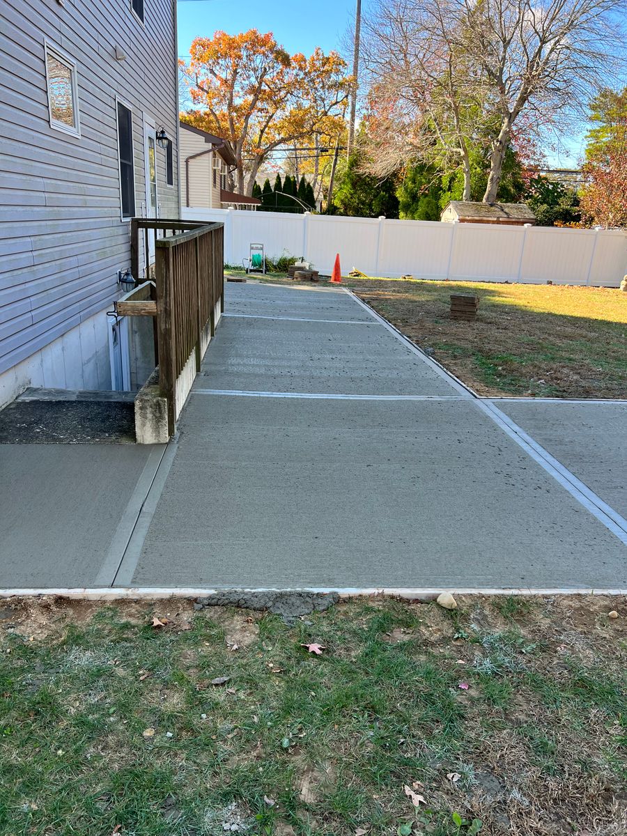 Sidewalk Installation for Azores Concrete L.T.D. in Port Jefferson Station, NY
