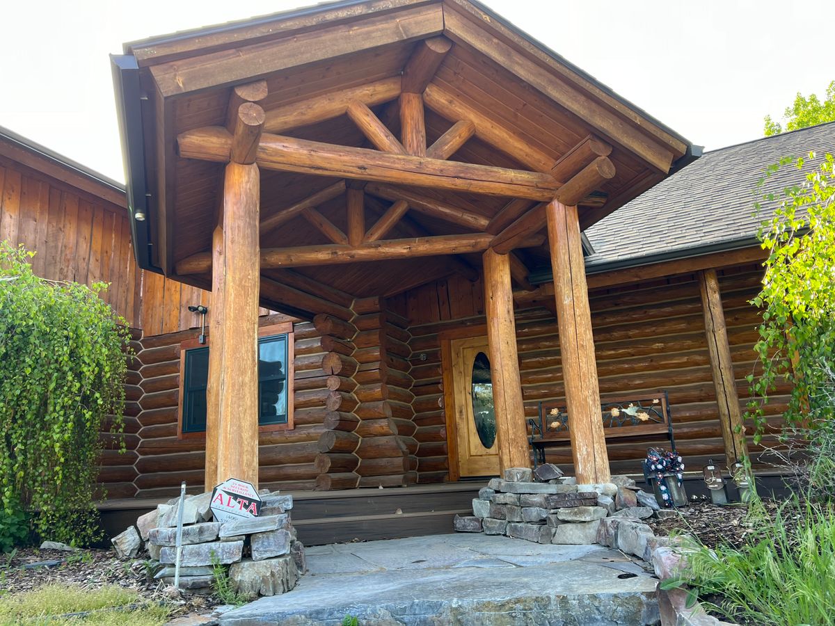 Log Home Restoration for True Blue Logworks LLC in Corvallis, MT