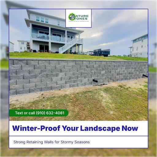 Retaining Wall Construction for Nature Tones Landscaping & Hardscaping in Hampstead, NC