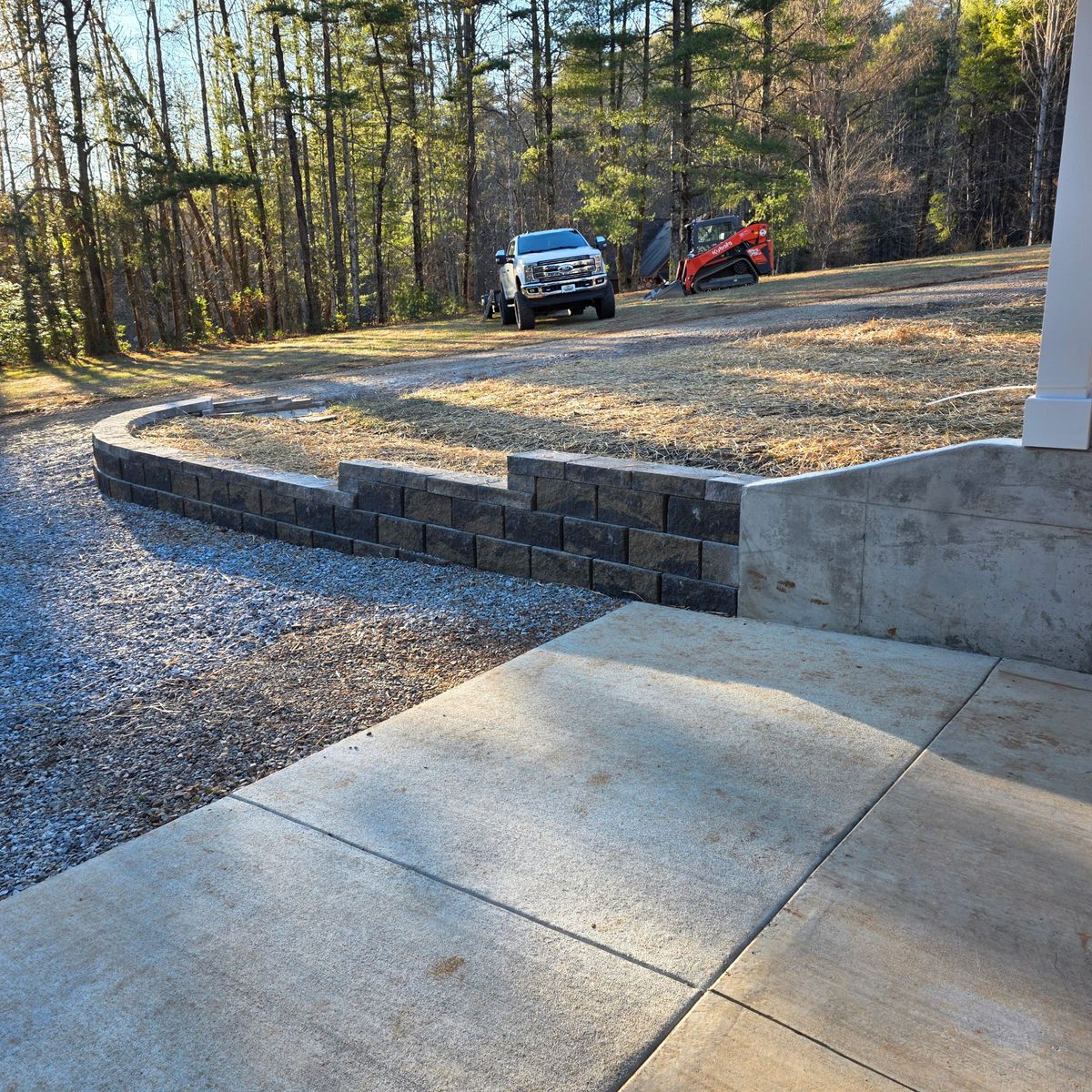 Retaining Wall Construction for C & D Landscaping Services LLC in Blairsville, GA