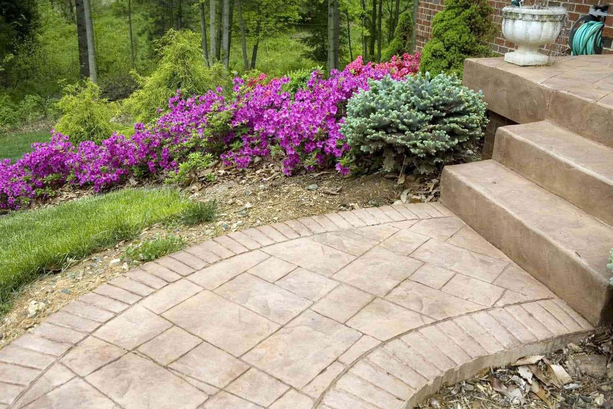 Stamped Concrete Installation for SR Concrete Quality Finishing LLC in Fall River, Massachusetts