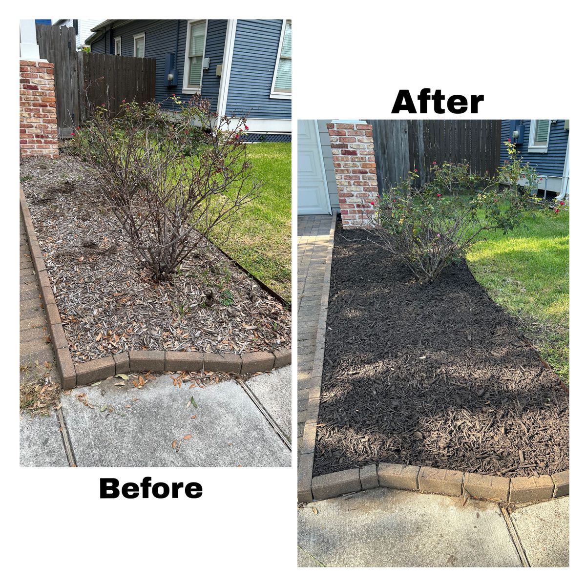 Mulch Installation for Faith LEC Services LLC in Houston, TX