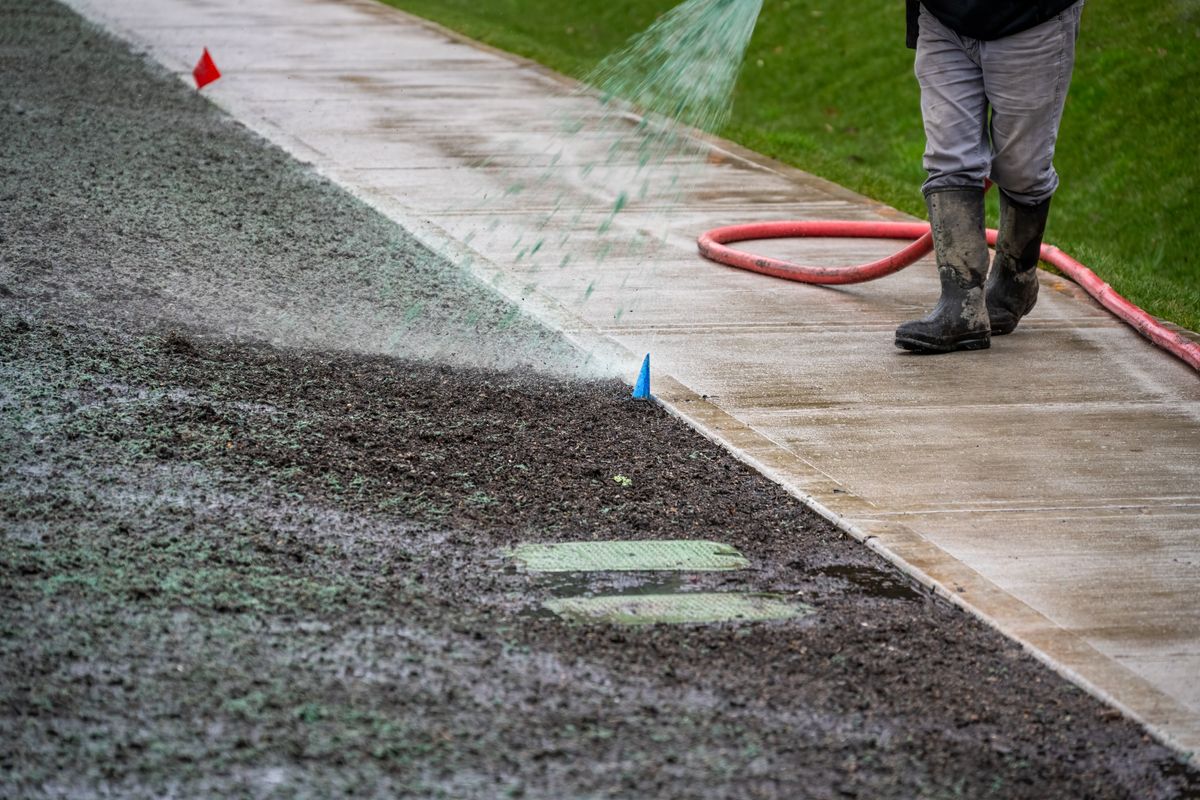 Hydroseeding for Diamond Landscape Maintenance Corp. in South Bend, IN