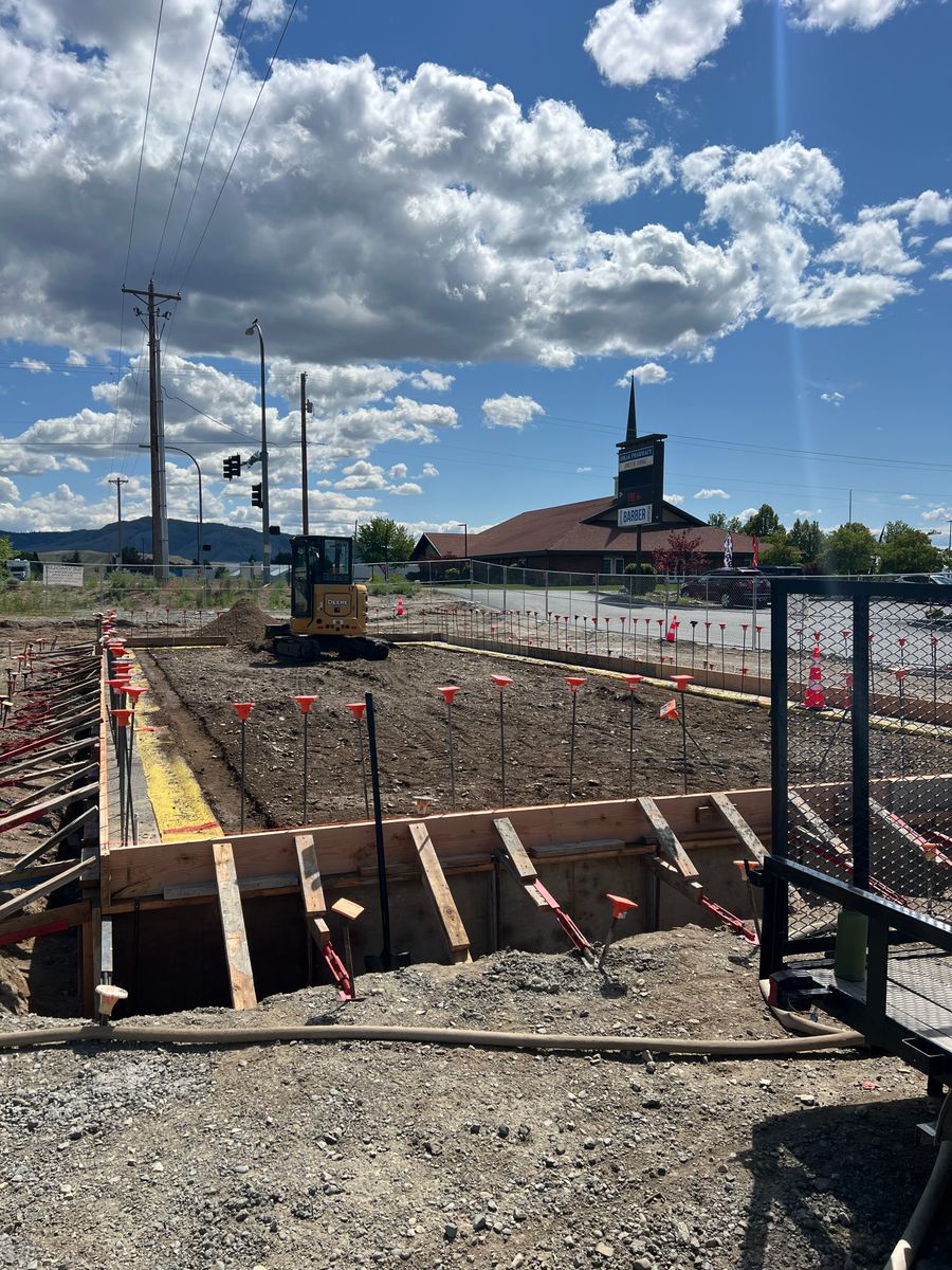 Site Preparation & foundation dig outs for Seymour Excavating in Omak, WA