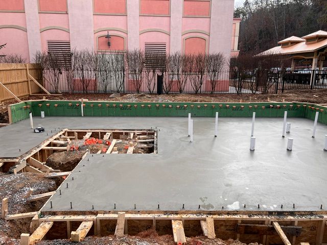 Concrete Slab Construction for A&J Concrete Service in Knoxville, TN