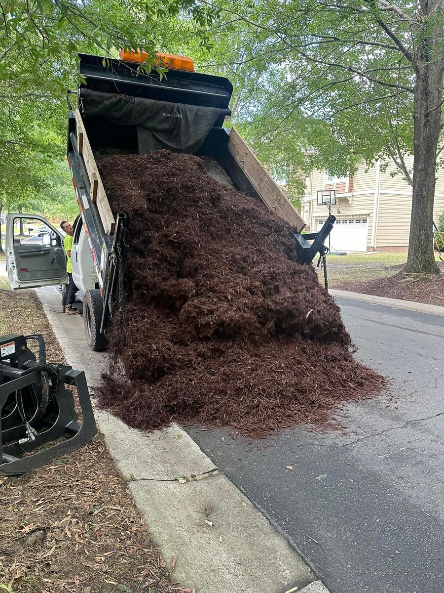 Mulch Installation for Cisco Kid Landscaping Inc. in Lincolnton, NC