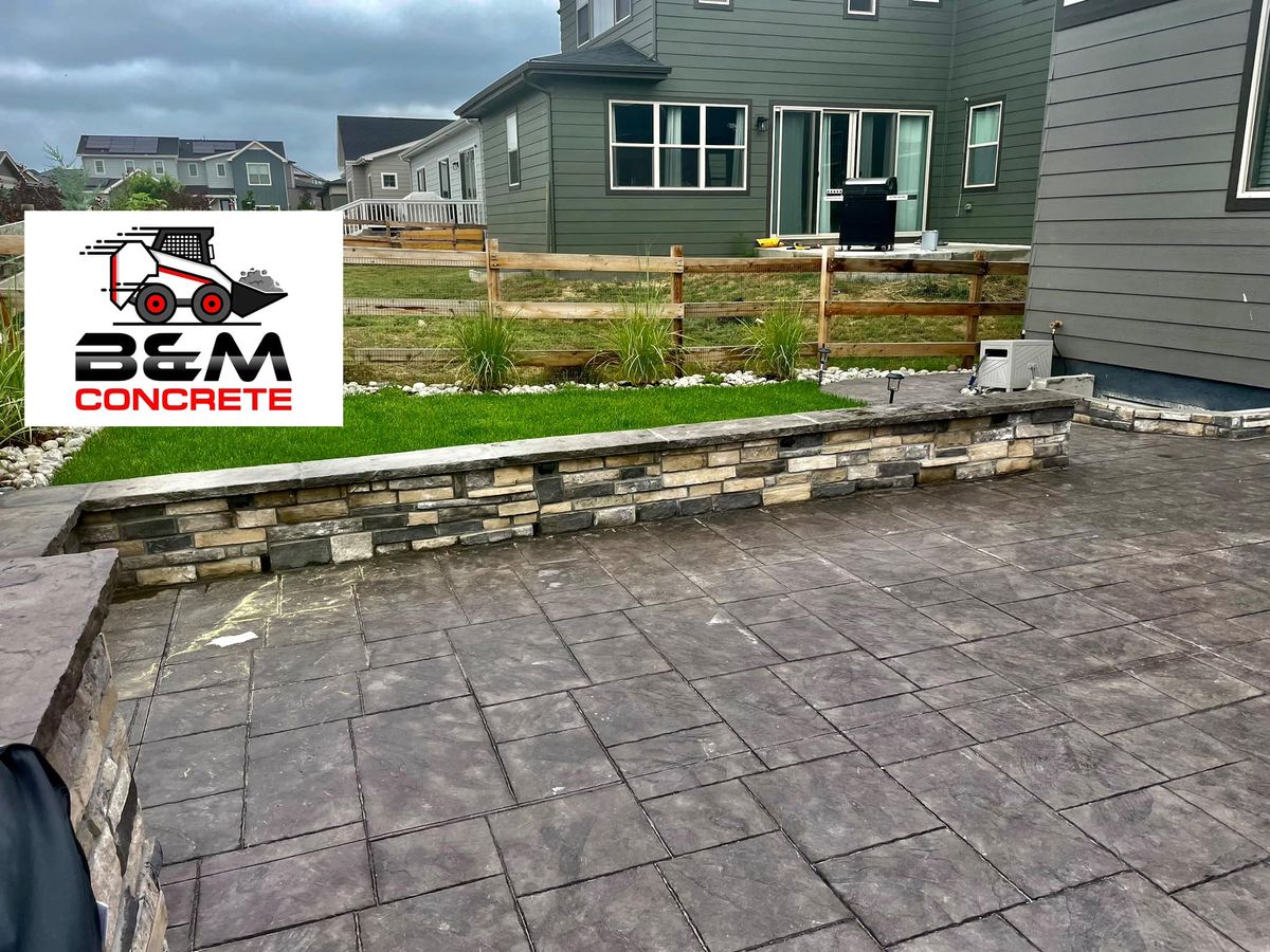 Retaining Wall Construction for B&M Concrete LLC in Longmont, CO