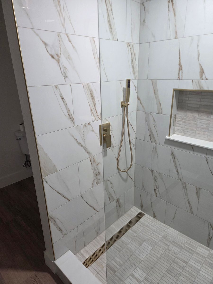 Tile Shower for D&J Custom Floors in Nederland, TX