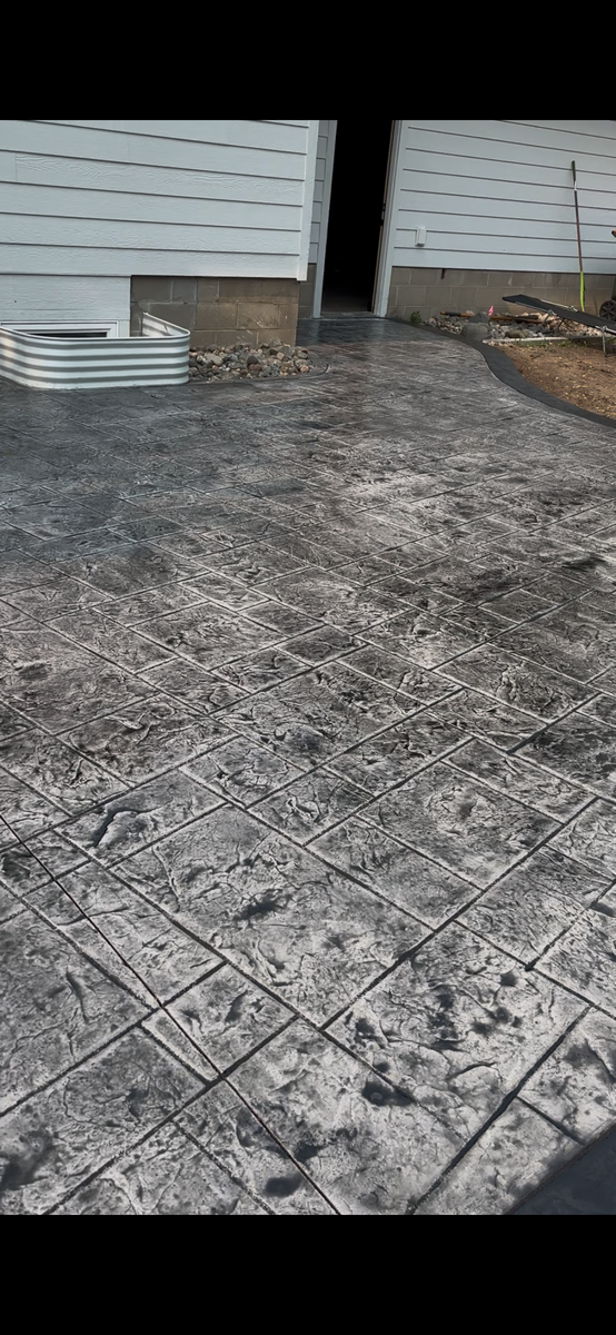 Stamped Concrete Installation for Nick's Concrete & Masonry in Baxter, MN