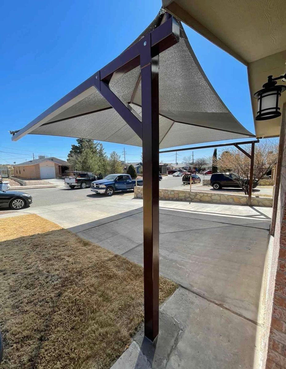 Driveway Renovation and Canopy Installation for Oasis Landscaping LLC in El Paso, TX