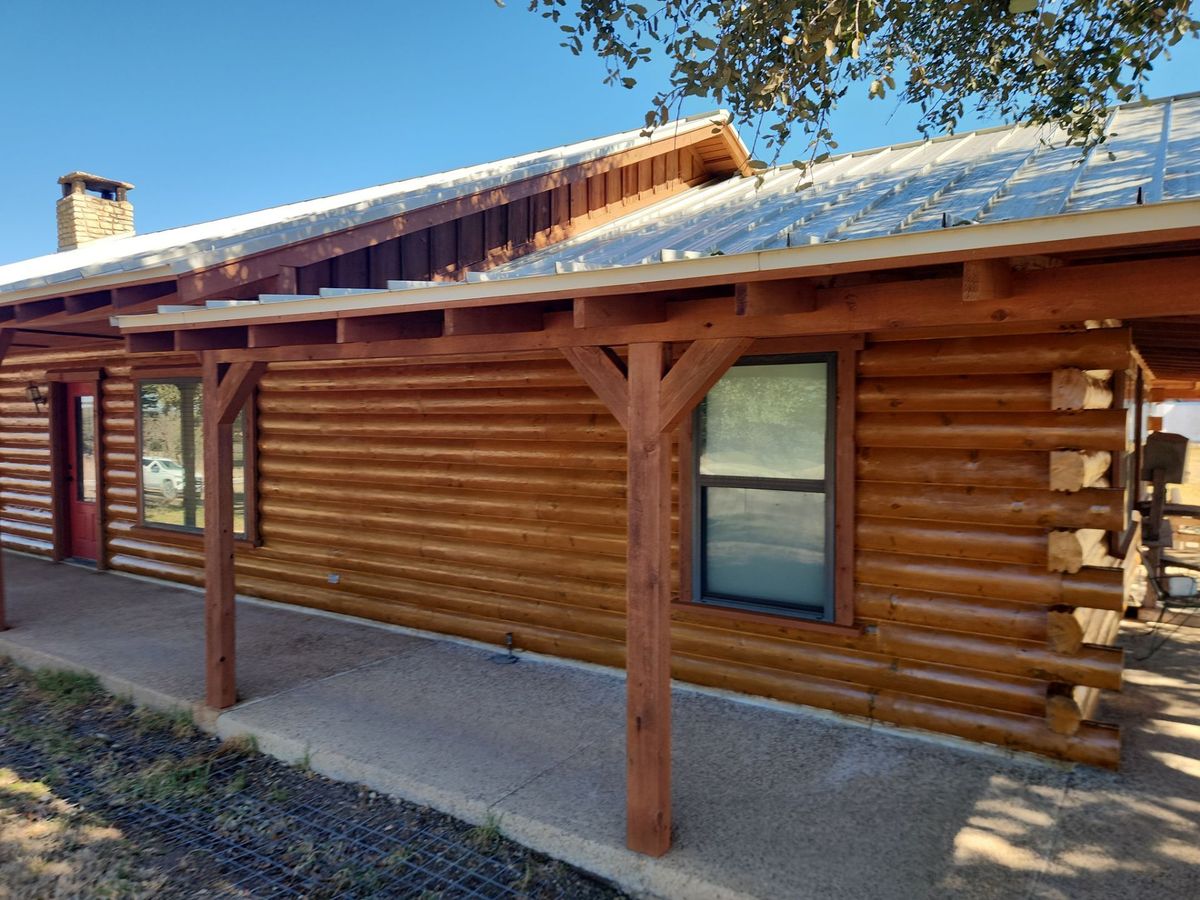 Log Home Finishing for Moss Construction in Longview, TX