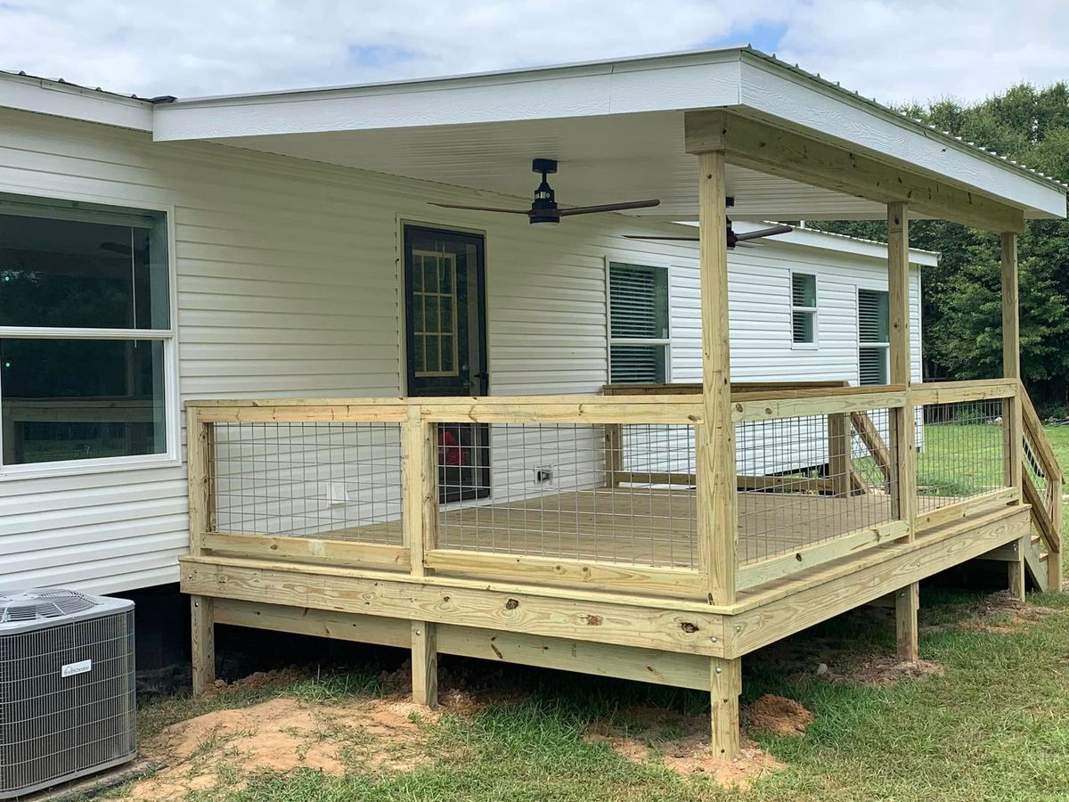 Porches for Stephen's Construction in Wilcox County, GA