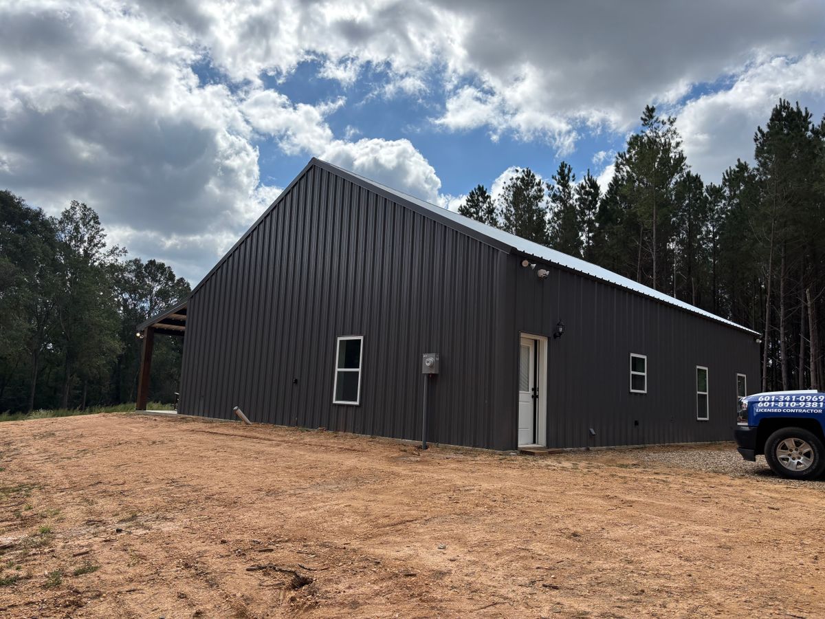 Pole Barn Construction for H&M Construction Metal Buildings in Osyka, MS