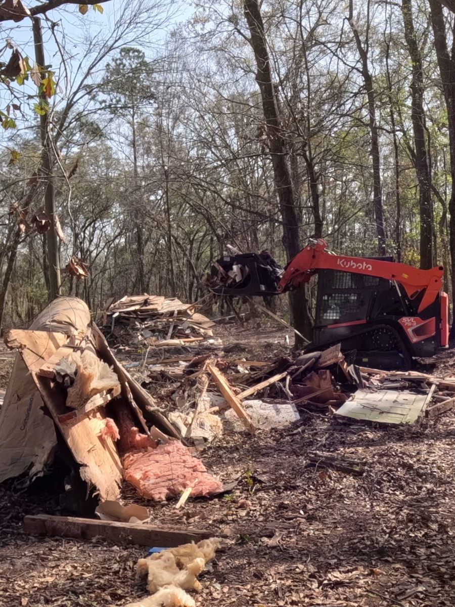 Structural Demolition for Family Roots Landworks and Debris Removal in Newberry, FL