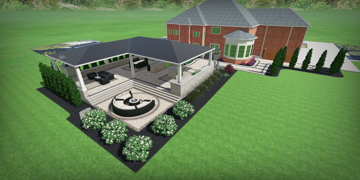 Outdoor Space 3D Renderings for Sunstone Construction in Oakland County, MI