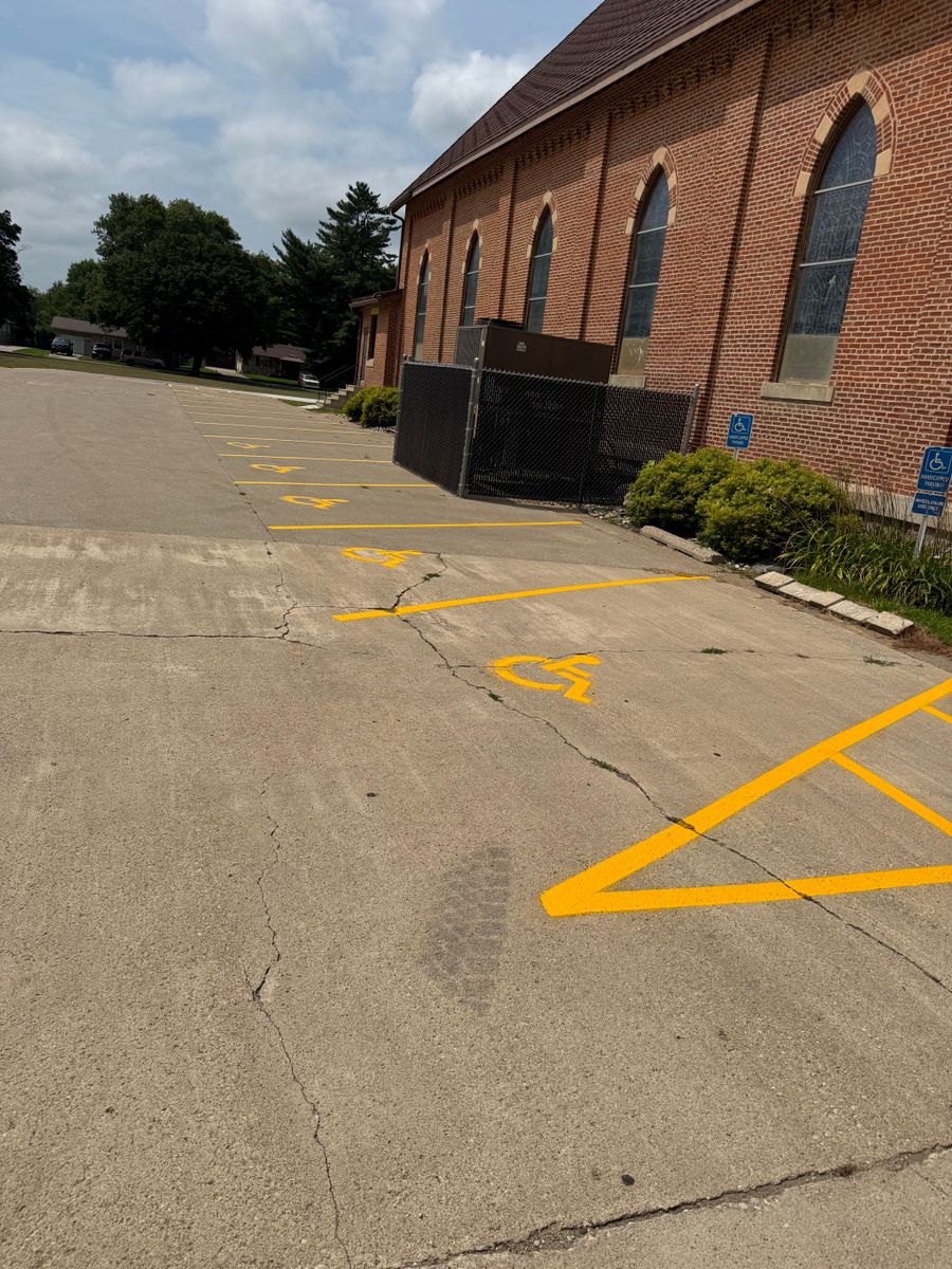 Line Striping for Midwest Line Striping LLC in Spirit Lake, IA