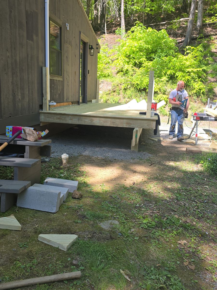 Deck and Patio Installation for AA Family Construction in Lebanon, NH