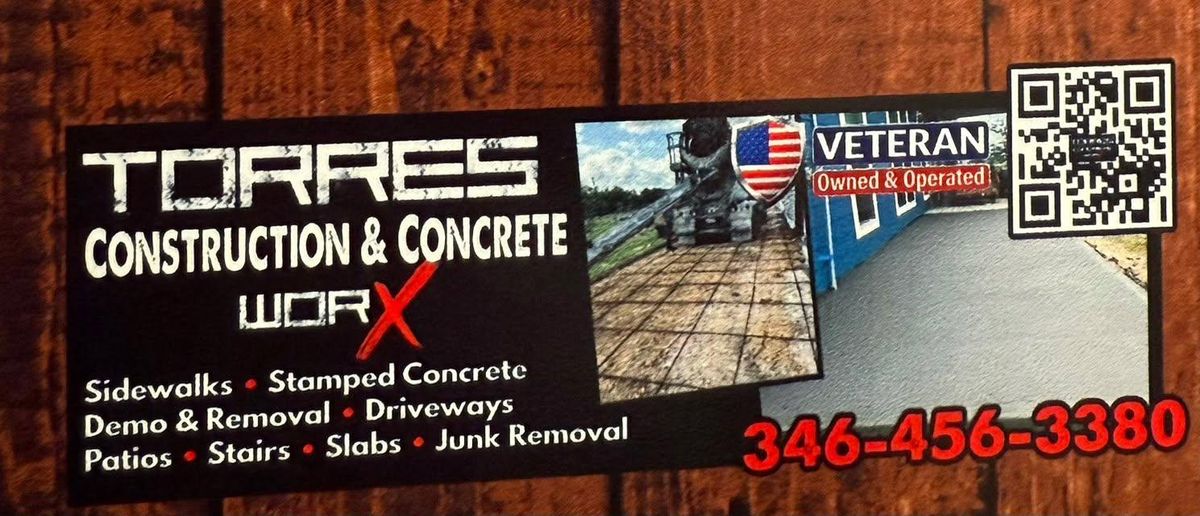 Stamped Concrete Installation for Torres Construction & Concrete Worx in Alvin, TX