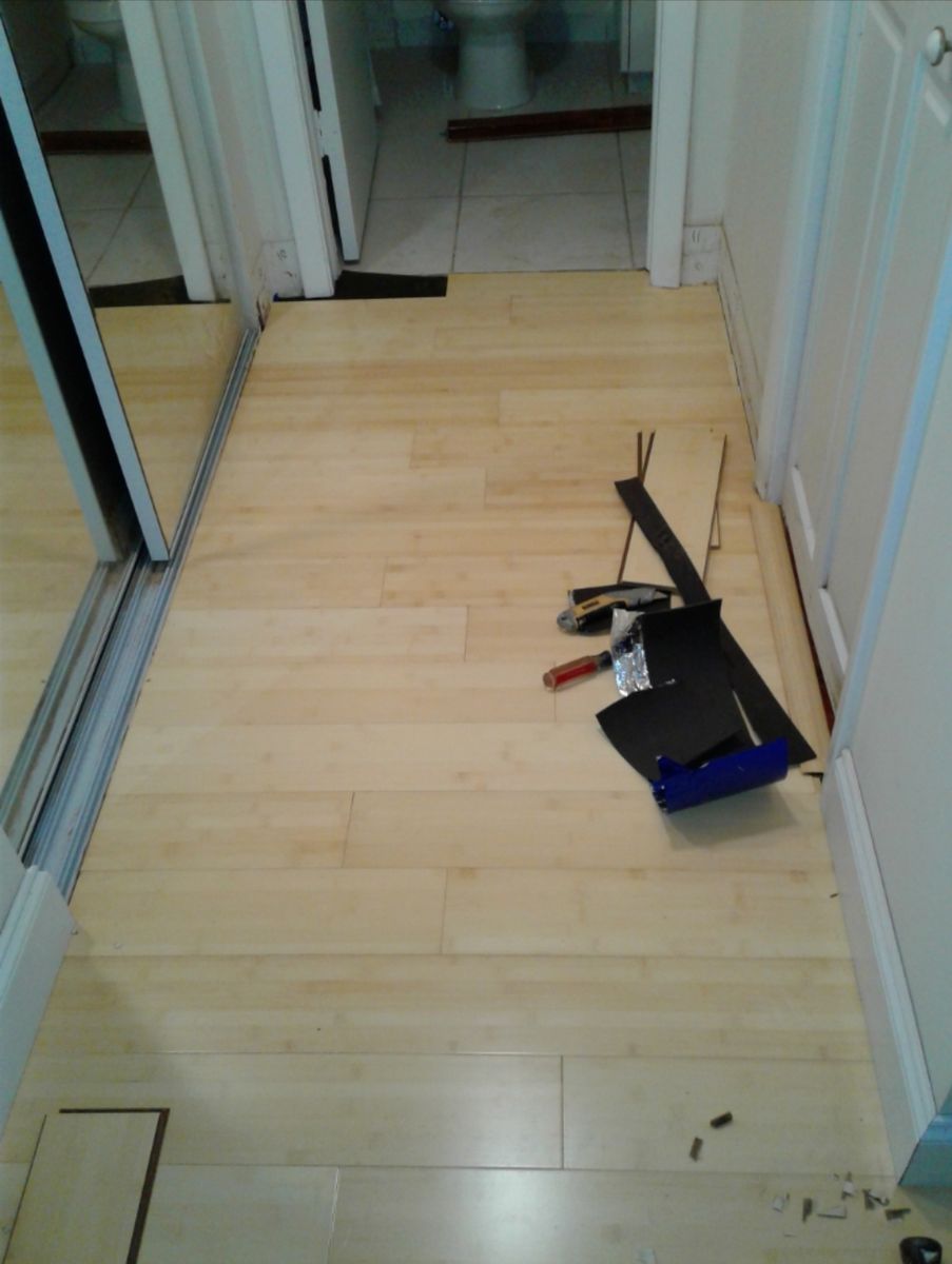 Wood floor installation for M&A Construction in Southwest Ranches, FL