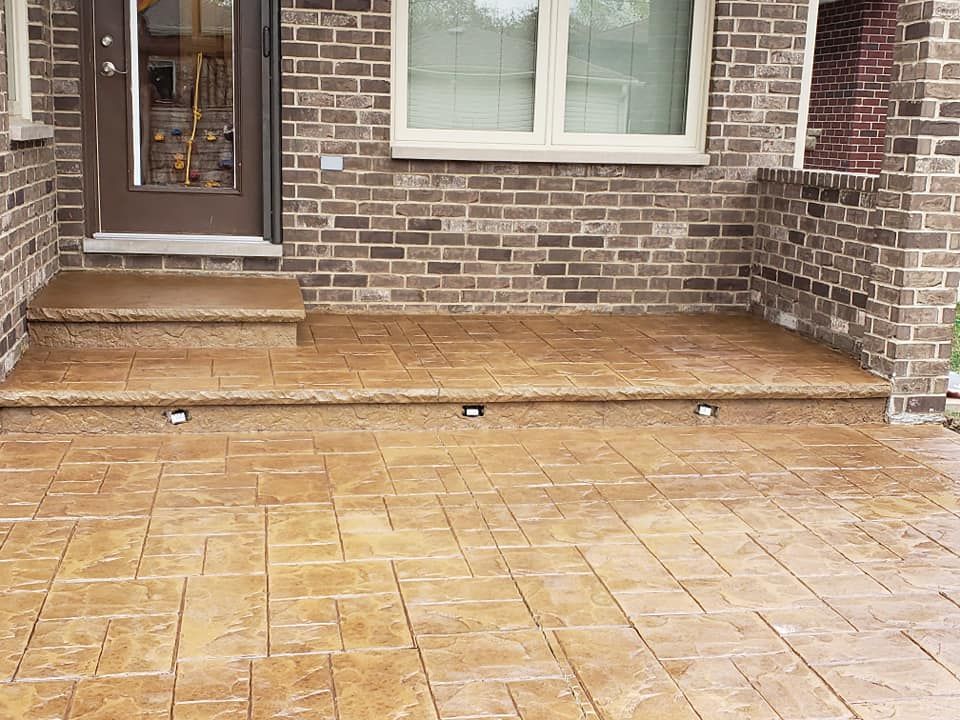 Stamped Concrete Installation for Kadosh Construction in Chicago, IL