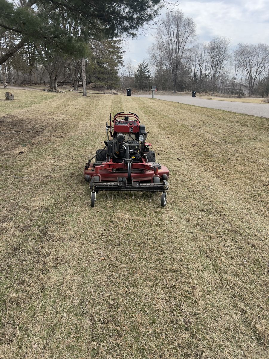 Dethatching for Luke's Lawn Care and Landscape in Andover, MN