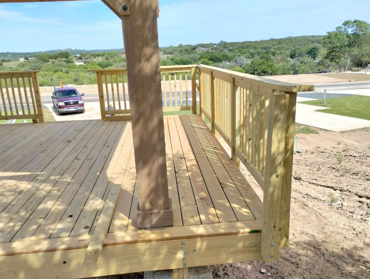 Deck & Patio Installation for Arrowhead Building Co. LLC in Highland Lakes, TX