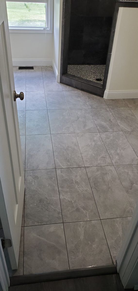 Tiling for Brown Renovating LLC in Findlay, OH
