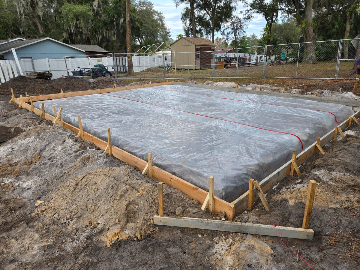 Concrete Slab Construction for Downer Site Services in Sanford, FL