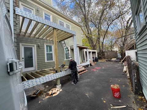 Deck Construction for Belfort Builders in Kingston, MA