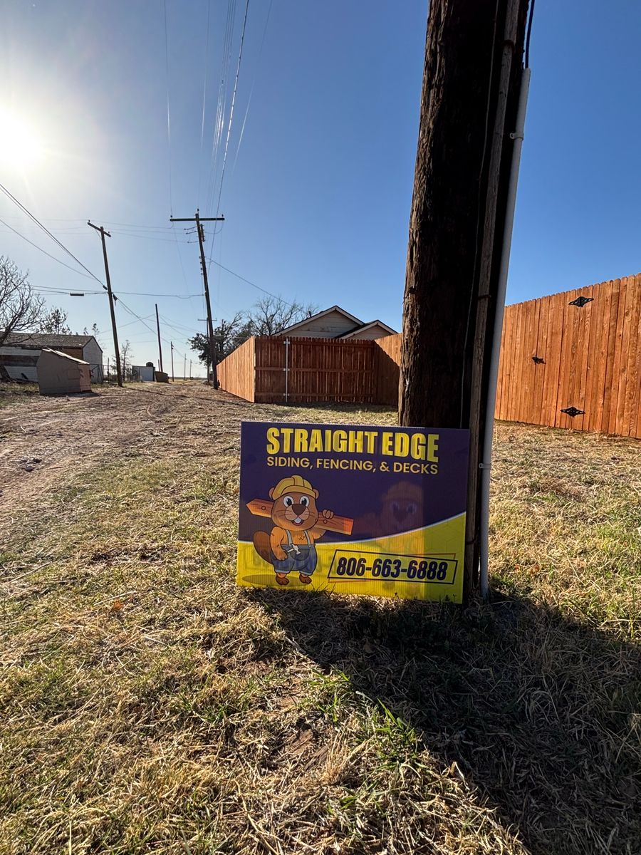 Fence Installation for Straight Edge Siding, Fencing & Decks in Pampa, TX