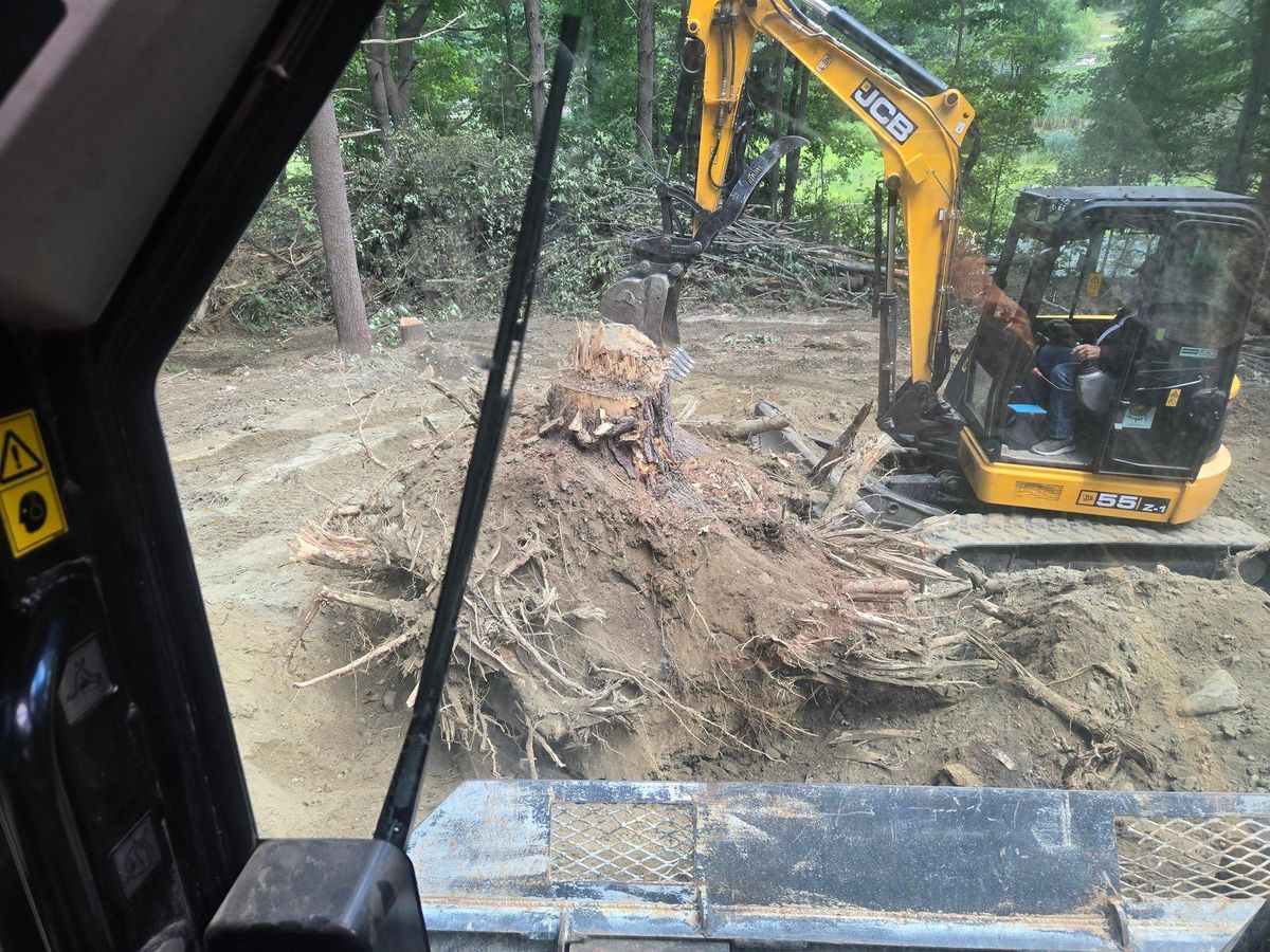 Site Preparation for MJS Excavating in Hardwick, MA