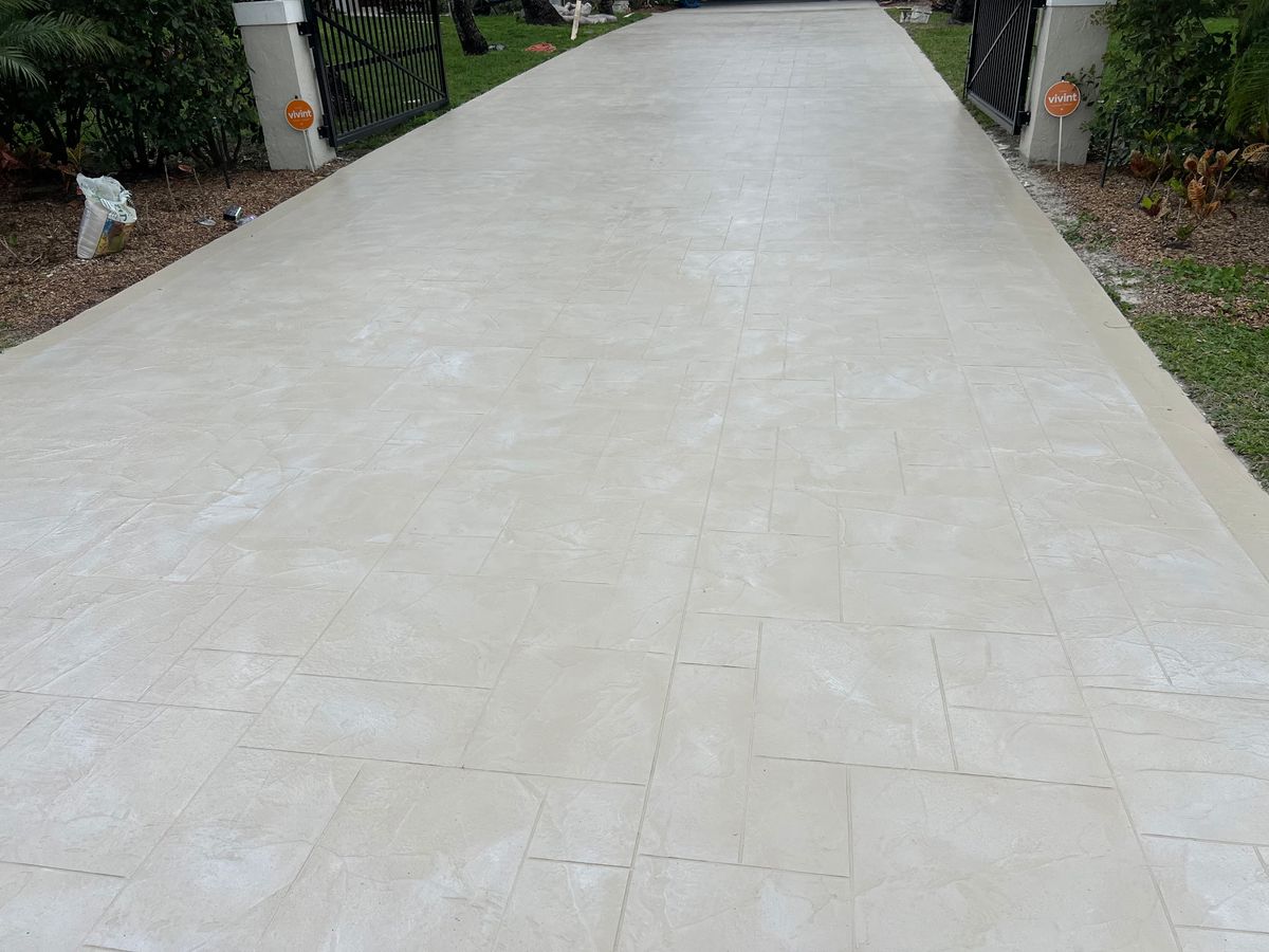 Decorative Concrete Overlay for Beautiful and Affordable Stamped Concrete by Castilla Concrete Finish Design Corp in Sunrise, FL