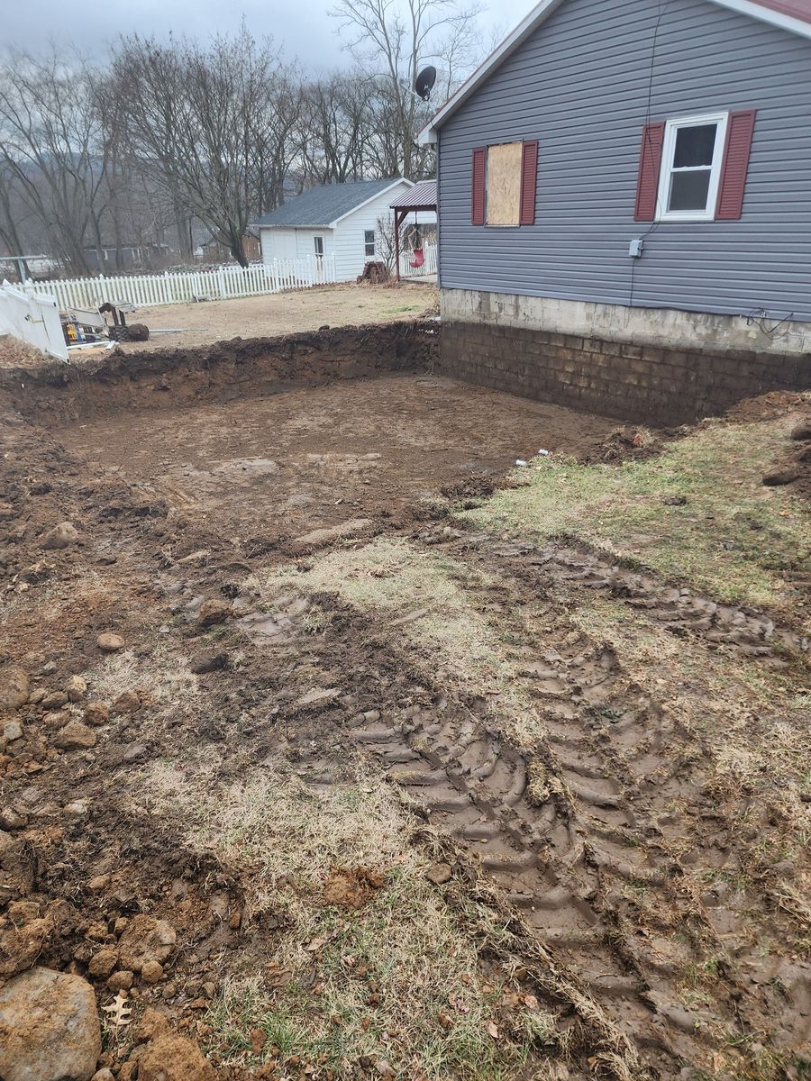 Foundation Excavation for Heckman Hauling & Excavating in Nescopeck, PA