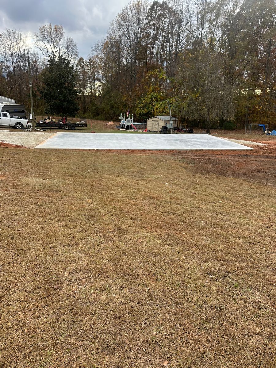 Concrete Slab Construction for J & Son Construction LLC in Forest City, NC