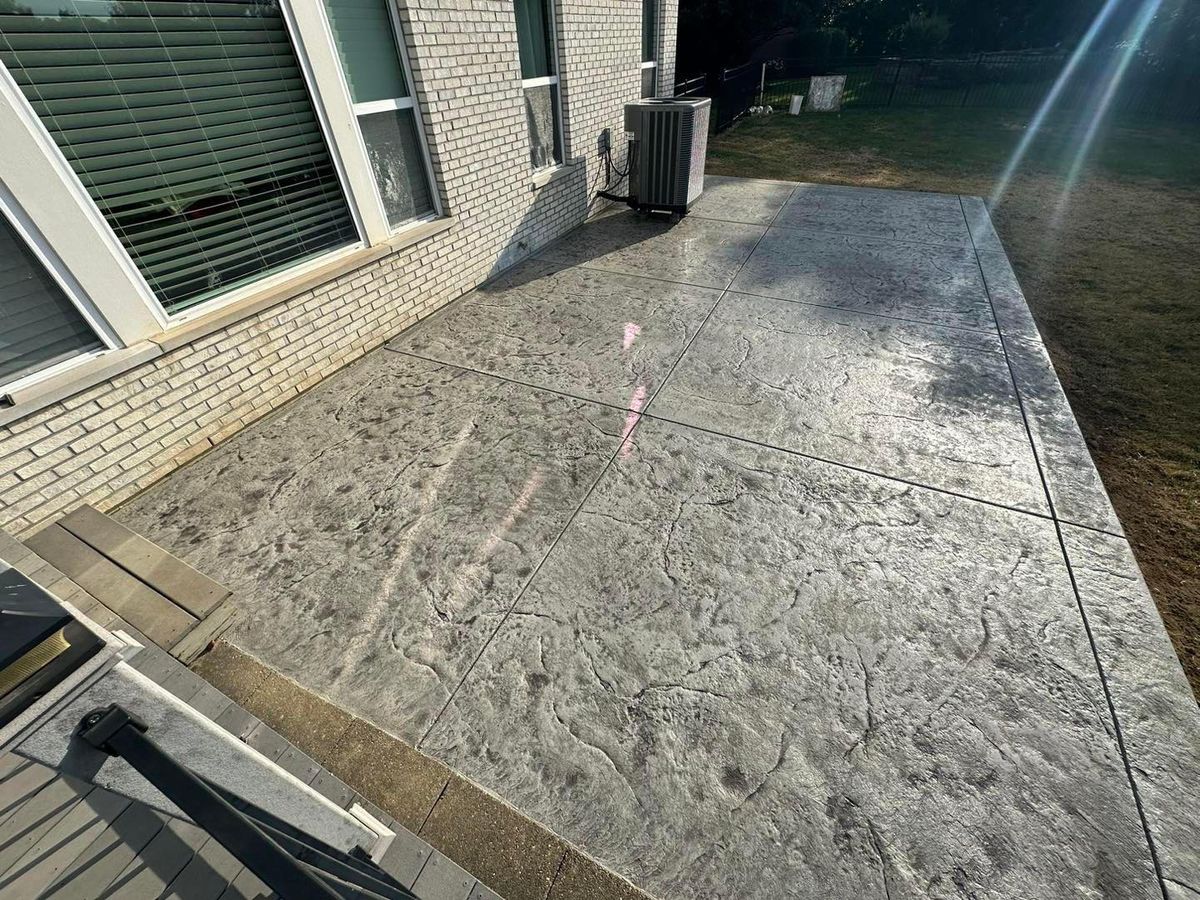 Stamped Concrete Installation for Tanenbaum Services & Concrete in Florence, KY